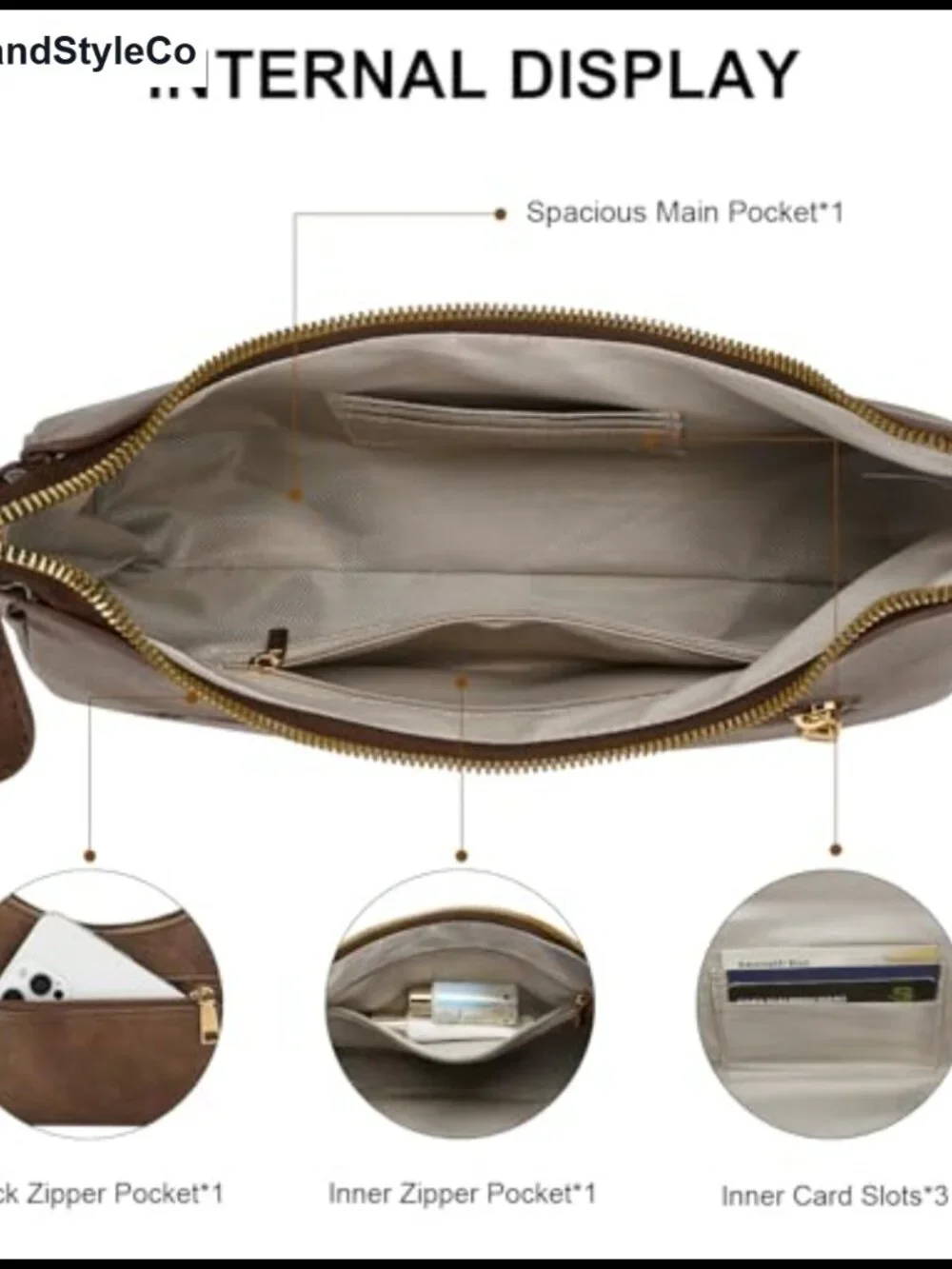 Small Faux Leather Hobo Crossbody Shoulder Bag Detachable Strap Women